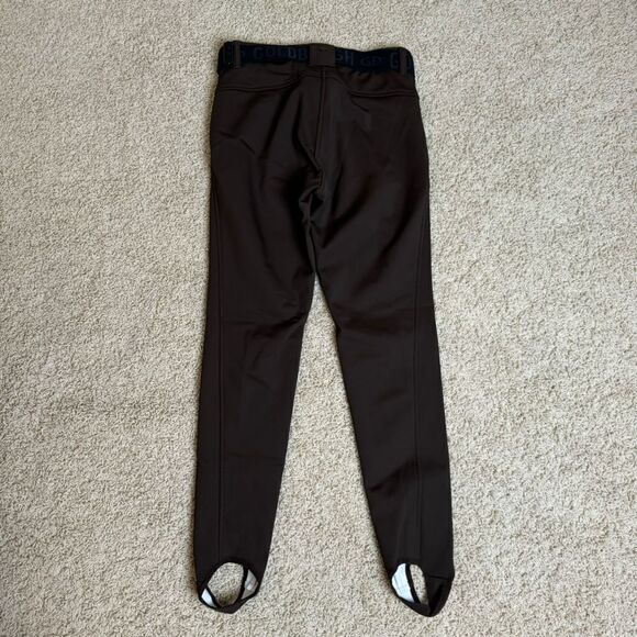 Goldbergh Paris Belted Dark Brown Slim-leg Stirrup Ski Pants NWT US 10 - Picture 7 of 8